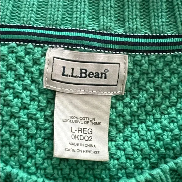 L.L. Bean Women’s Vintage Green Button Down Knit Cardigan - L - Picture 3 of 8